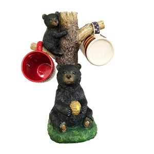 Bear Holding Bee Hive Tree Mugs Holder